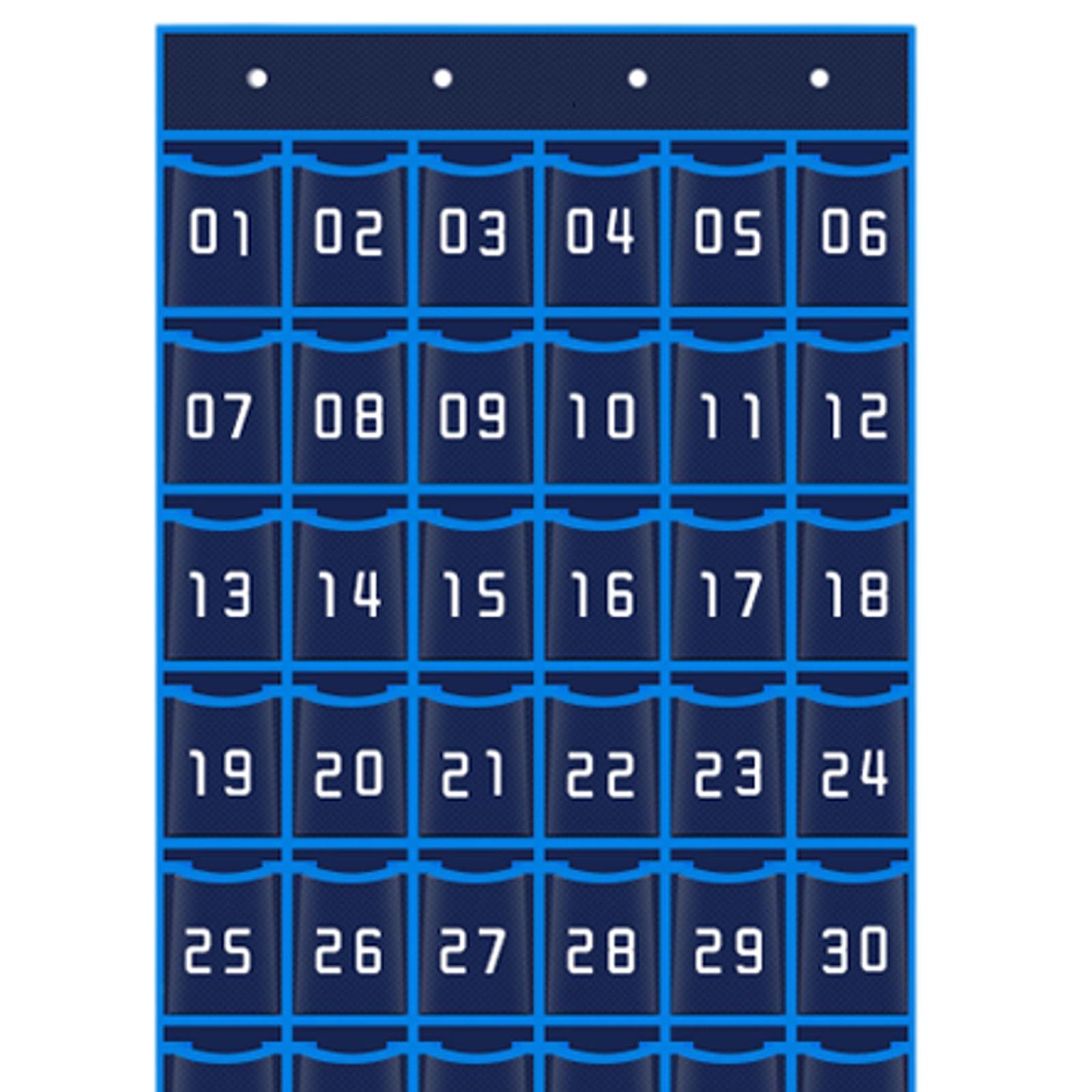 Organizador Colgante Soporte para Teléfonos Estuche para Calculadoras Organizador de Joyas Bolsa de Almacenamiento de Tela Adecuado para Estudiantes, 60 Cuadrículas