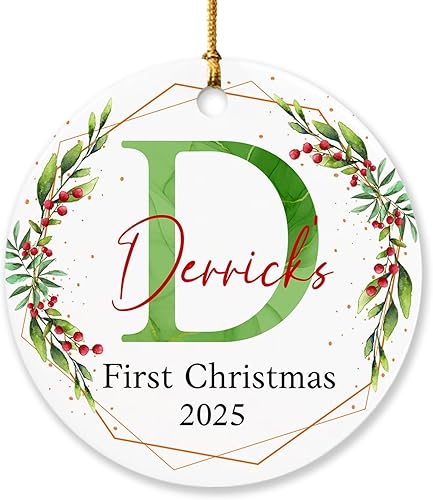 Vista 86 de Adornos de Navidad, adorno de árbol de Navidad de camión rojo, adorno de Navidad personalizado de camión rojo, adorno de Navidad de Feliz Navidad