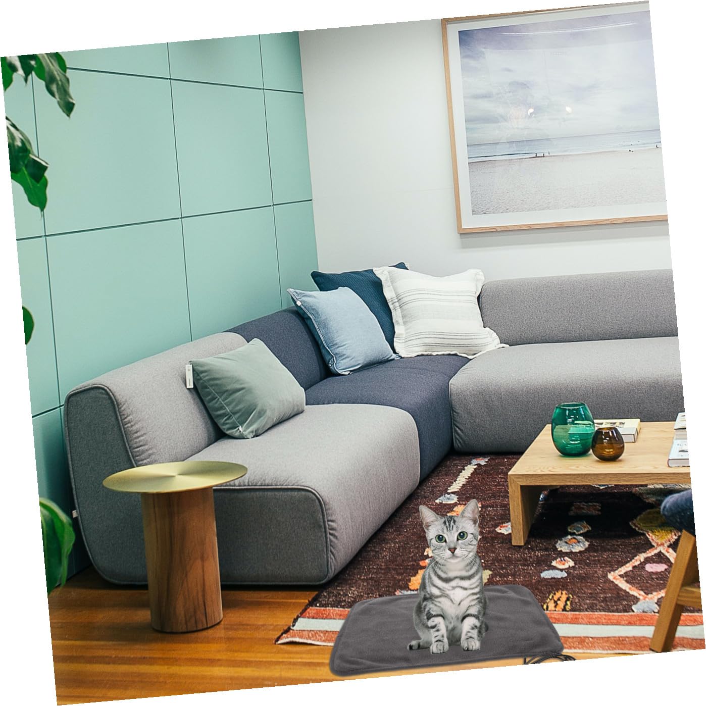 Gatuida Coussin Chauffant pour Animaux de Compagnie Tapis rafraîchissant pour Chiens Tapis Chauffant pour Animaux de Compagnie Coussin Chauffant pour Chat Coussin Chauffant USB pour Chat