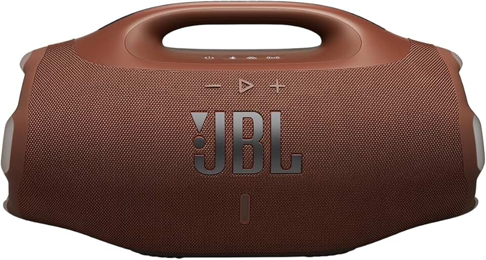JBL, Caixa de Som, Boombox 4, Bluetooth, Som JBL Pro, AI Sound Boost, Graves Personalizáveis, Bateria de até 34h, IP68, Áudio Lossless – Marrom