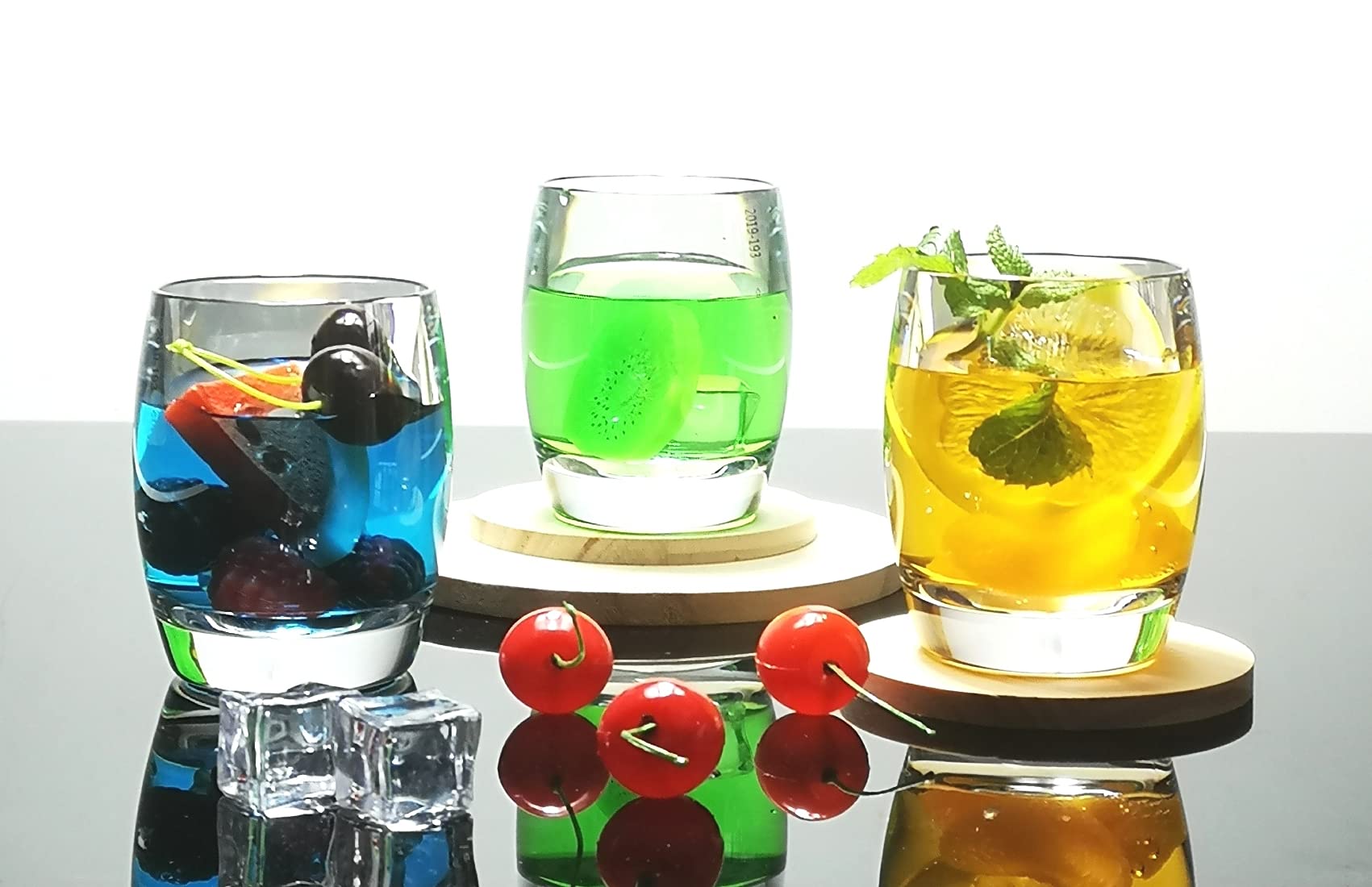 Juego de 6 vasos de plástico de 8 onzas, aptos para lavavajillas, sin BPA, irrompibles, para niños, vasos de agua de vino inastillables, vasos acrílicos (transparente)