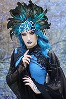 Vista 58 de HOMELEX Tocado de plumas negras para mujer, accesorios de carnaval caribeño