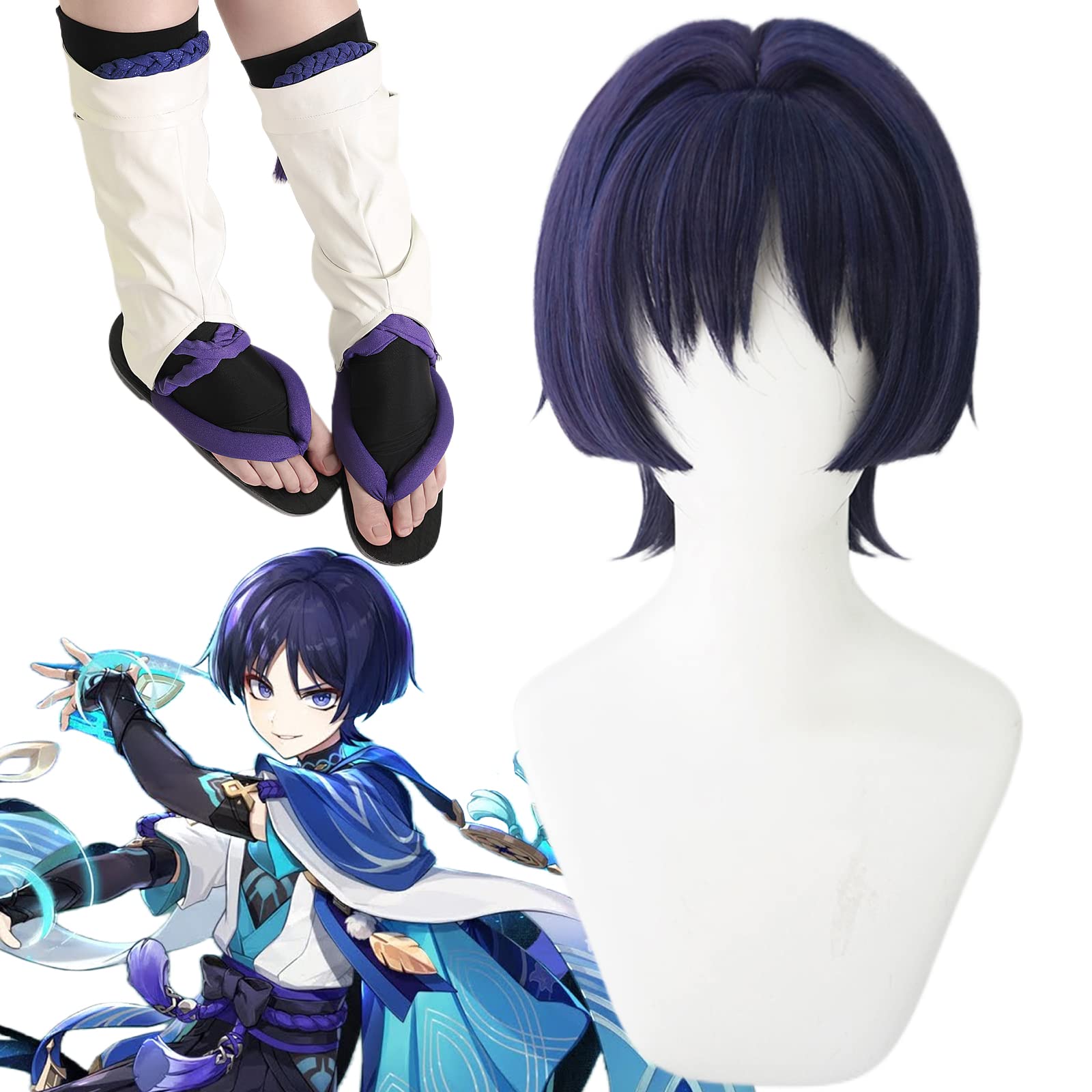 Amazon.co.jp: Plazhen 原神 コスプレ ウィッグ 放浪者 Wanderer 