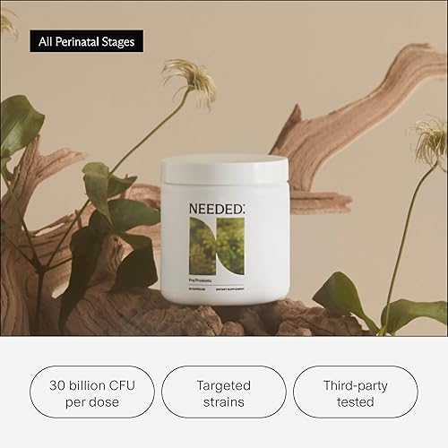 Miniatura 4 de Needed. Prebiótico y probiótico formulado y probado por expertos para prenatal, embarazo, lactancia materna y posparto  Equilibra el estado de