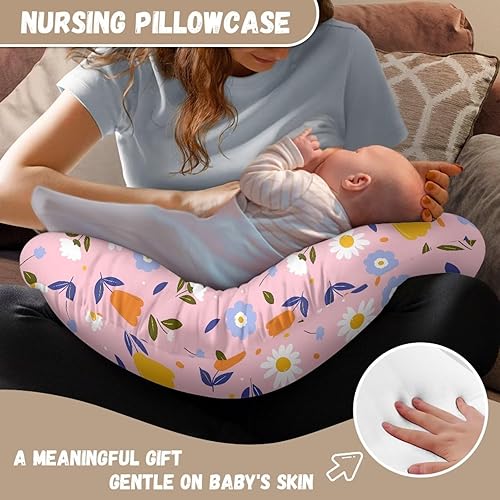 Miniatura 50 de Funda de lactancia suave y adorable para almohadas de lactancia materna con transpirable, se adapta al recién nacido, funda de almohada