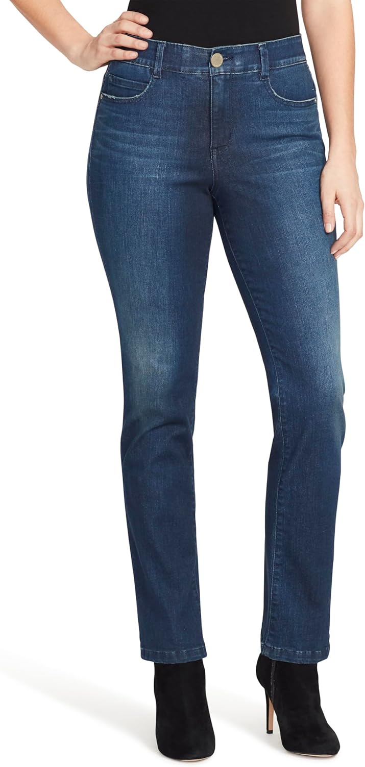 Vintage America Blues Women's F'ab Body Sculpt Straight Leg Denim Jean Pants