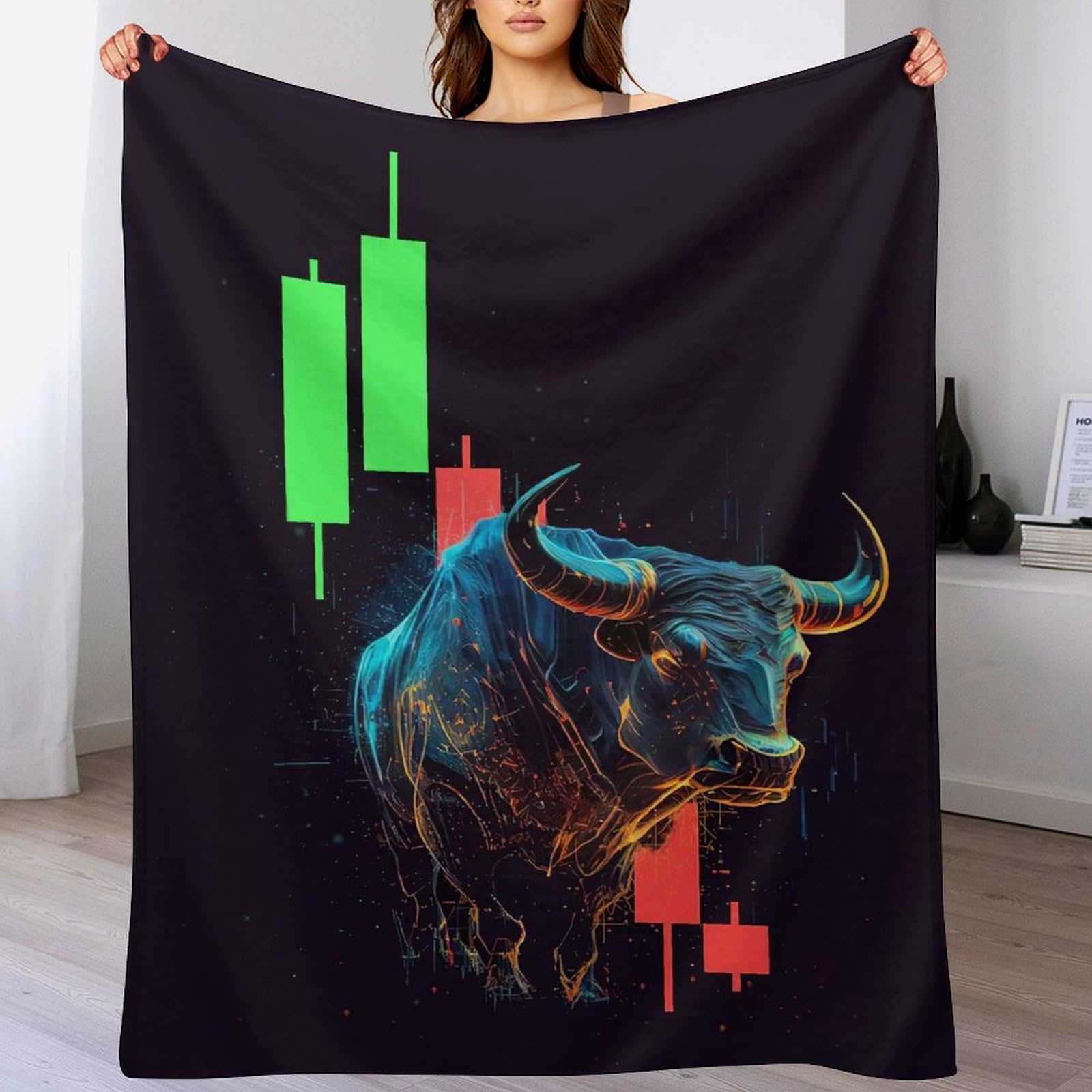 Couverture de canapé motif vache 3D pour des soirées cocooning chaleureuses