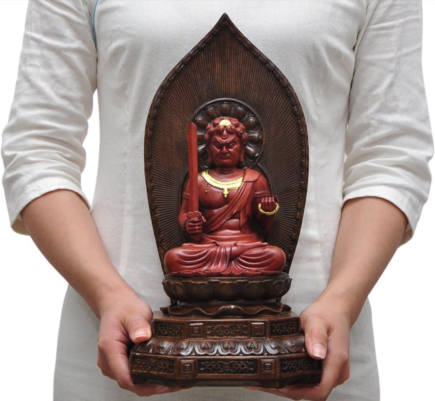 天然素材 唐物 象牙調 中国清代 寿老人 仏像 置物 骨董 古美術 天然