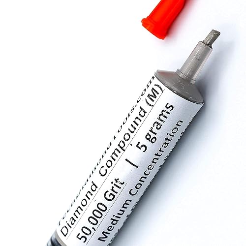 Miniatura 109 de TechDiamondTools - Pasta de pulido compuesto de diamante, grano de 5,000, 2-3 micrones para mármol, vidrio, metal, joyería, resina, plata, cromo