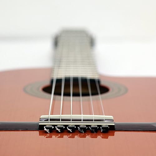 Miniatura 4 de TSTGB TENOR - Juego de cuentas de puente para guitarra clásica o flamenca española, cuentas de puente de color ébano negro.