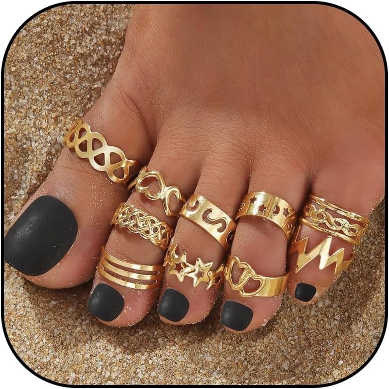 Amazon.com: Roe Dolph Toe Rings for Women Non Tarnish Gold Plated Toe ...