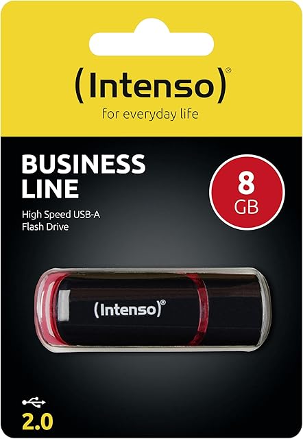 Intenso Business Line pamięć flash 8 GB - USB 2.0, czarny/czerwony