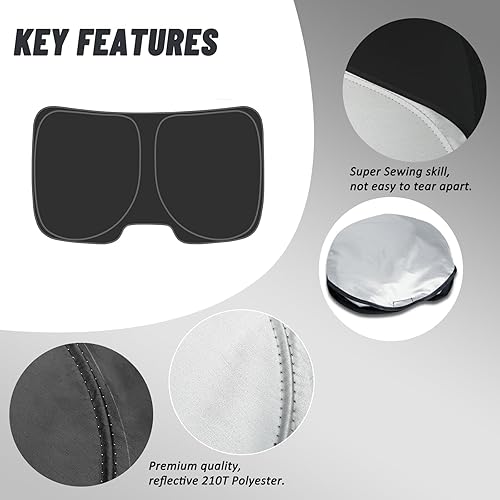 Miniatura 4 de D-Lumina Parasol para ventana trasera para portón trasero para 2015-2025 Fo-rd F150 F250 F350, parasol para ventana, bloquea los rayos UV del calor