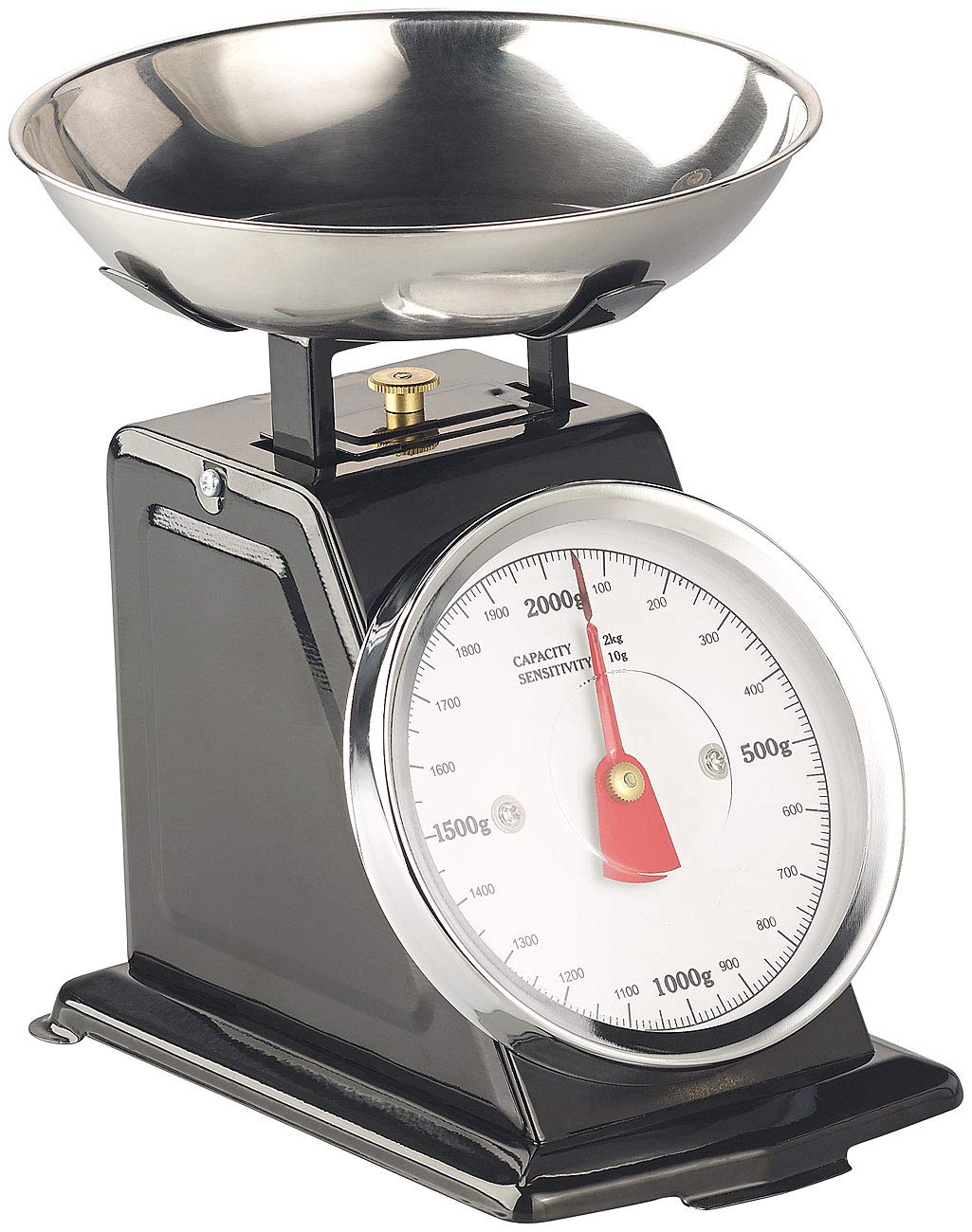 Bilancia Da Cucina Meccanica PC 1015 - Portata 2 Kg, Scala 10 G, Superficie Liscia In Plastica