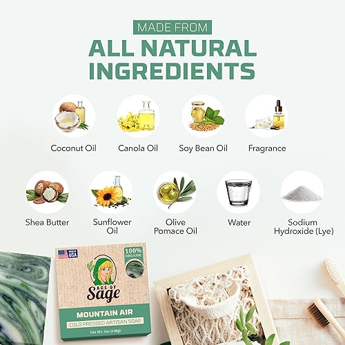 Miniatura 3 de Jabón en barra natural para hombres, jabón vegano procesado en frío con glicerina para el cuidado de la piel, regalos de Acción de Gracias o