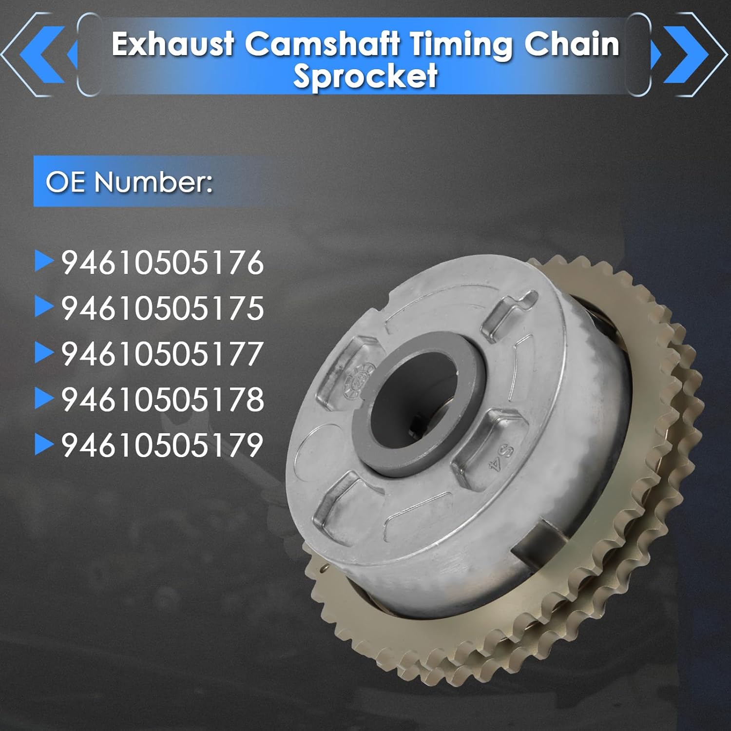Intake Variable Valve Timing (VVT) Sprocket Gear Camshaft Adjuster for Porsche Cayenne 2015-2017 Macan 2015-2018 911 2016-2024 Panamera 2014-2016 718 Boxster Cayman 2017-2024