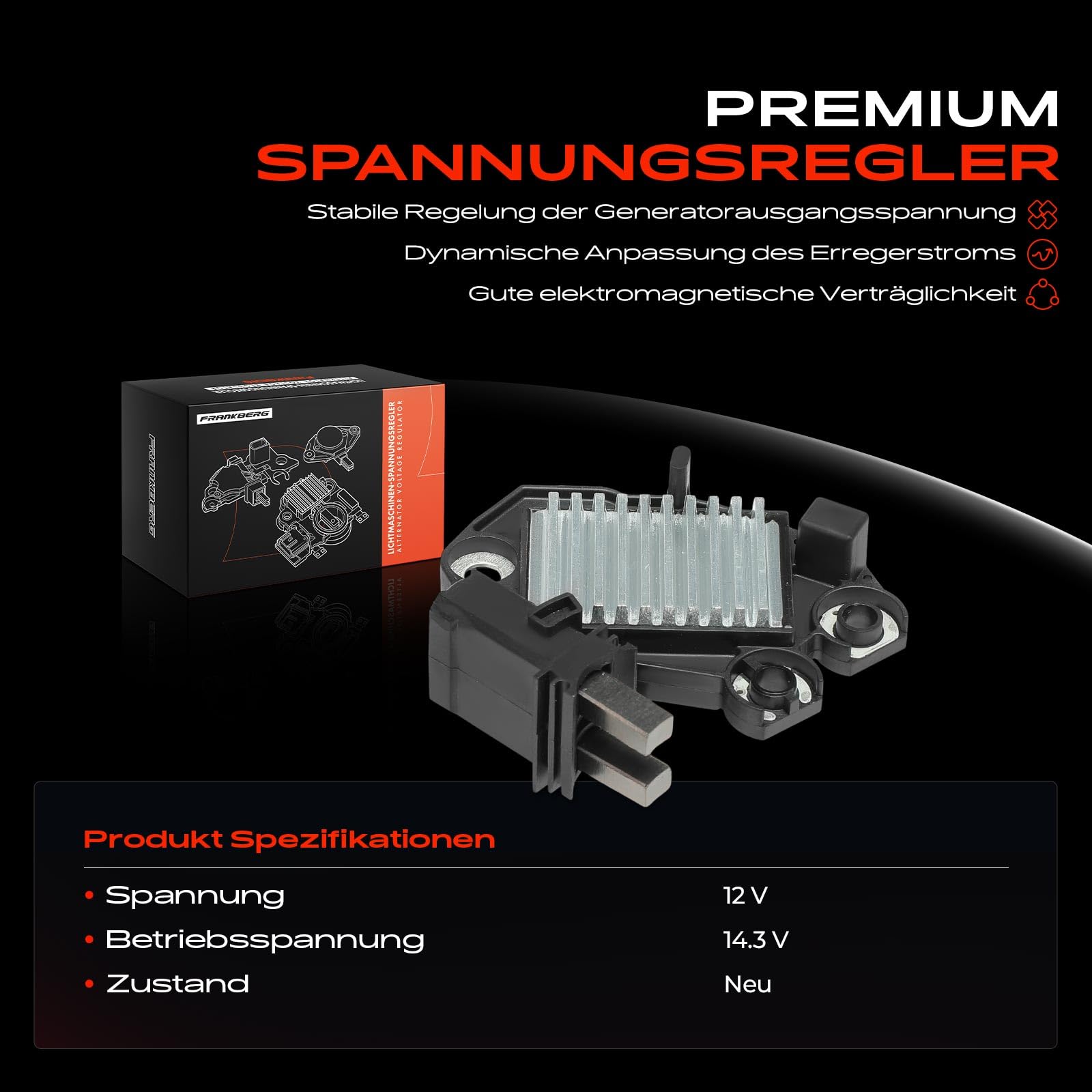 Frankberg Lichtmaschinenregler Generatorregler 2-polig Replace# 06E903803A