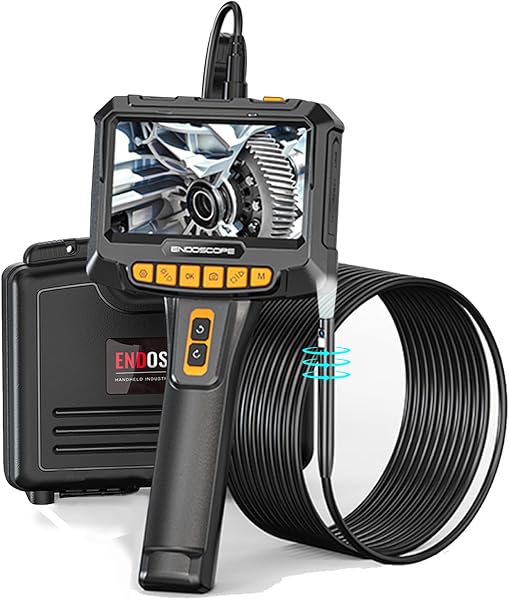 LIIAMOAR Boroscopio Dual con Pantalla IPS de 5 pulgadas