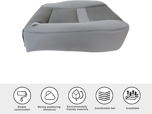 Miniatura 7 de Funda de asiento de tela de repuesto para Dodge Ram 2500 2006 2007 2008 2009 2010 Ram 3500 4500 5500 2006 2007 2008 2009 2010 suave y cómoda,