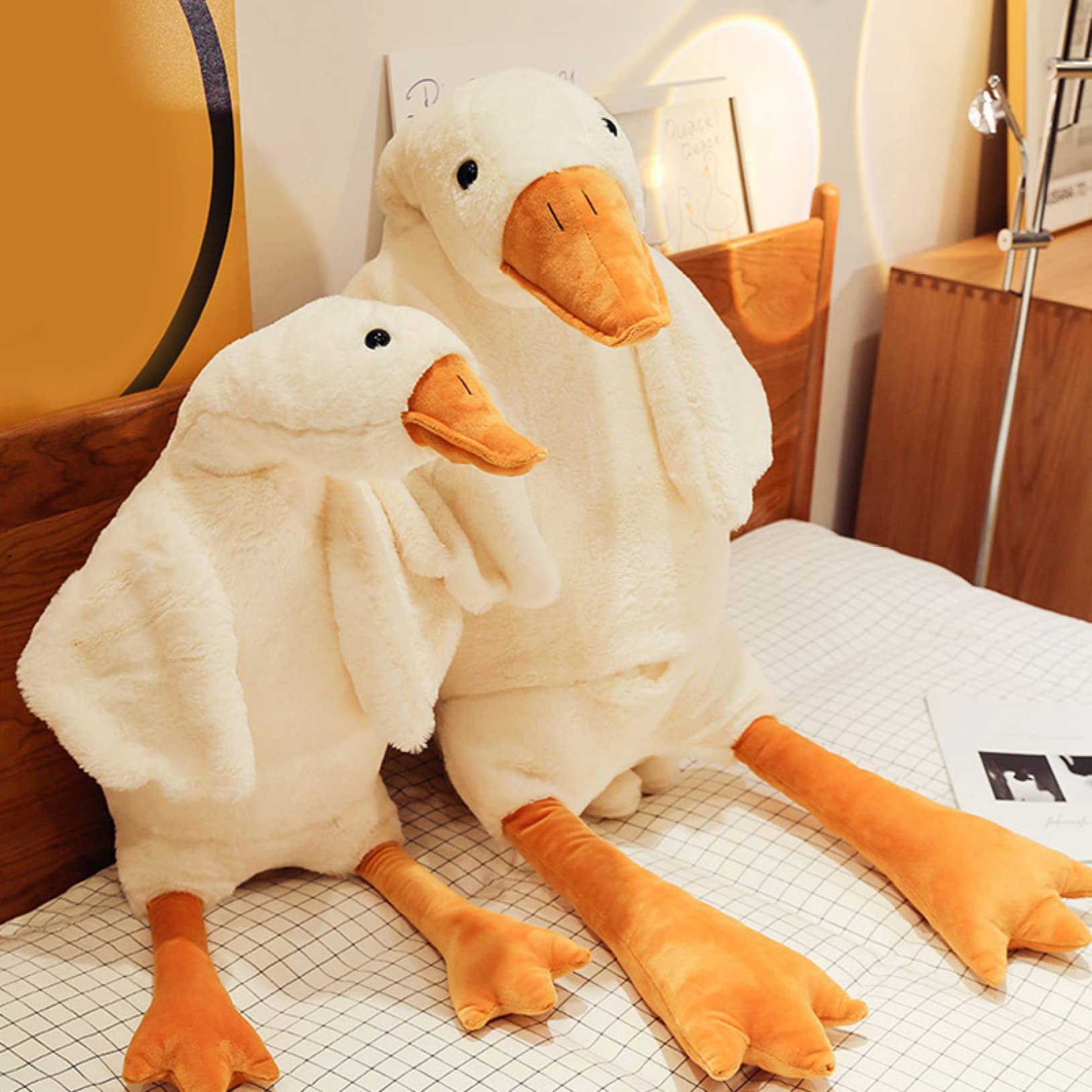 Amazon｜[ハウスXIN] カモぬいぐるみ アヒル あひる 抱き枕 癒しい