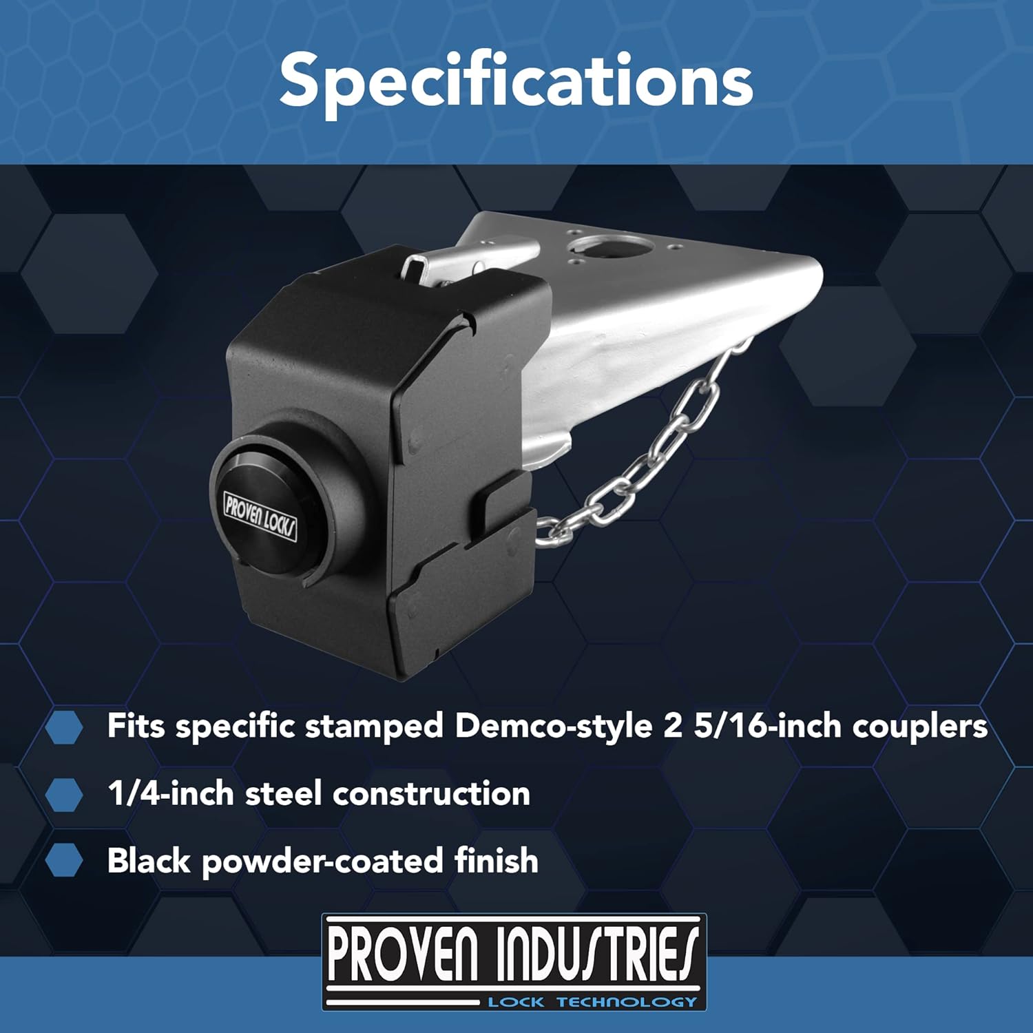 Specifications summary for Model 2517-D Trailer Lock