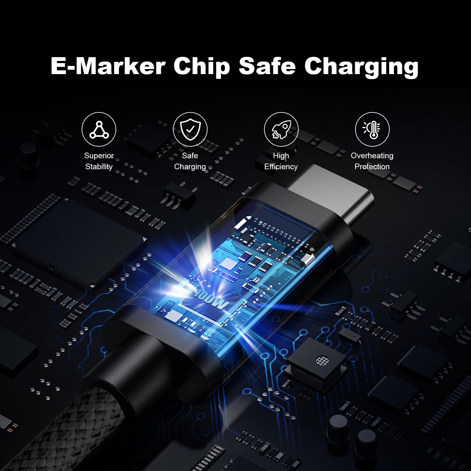 Cavo USB Type-C 3M, 100W Cavo USB C USB C per iPhone 15 16 Pro Max/Plus iPad Pro/Air MacBook,Samsung Galaxy S25 S24 S23,Nylon Lungo Cavo Usbc a Usbc Cavo Type C to Type C cavo Ricarica USB C Cavetto