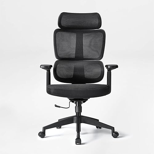 Miniatura 9 de EUREKA ERGONOMIC Lena Silla de oficina de malla, silla de oficina ergonómica, silla de escritorio con respaldo alto con reposacabezas de gran