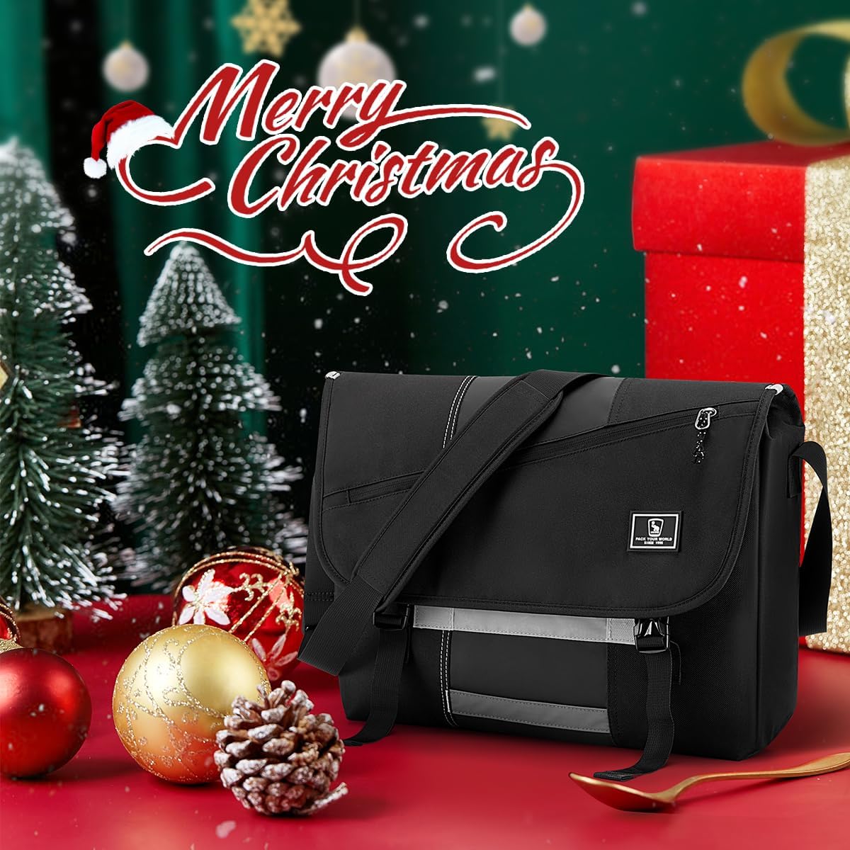 OIWAS Messenger Bag for Men, 14 Inch Laptop Crossbody Bags Women Casual Satchel Shoulder Bag College Travel Office Briefcase - Image 3