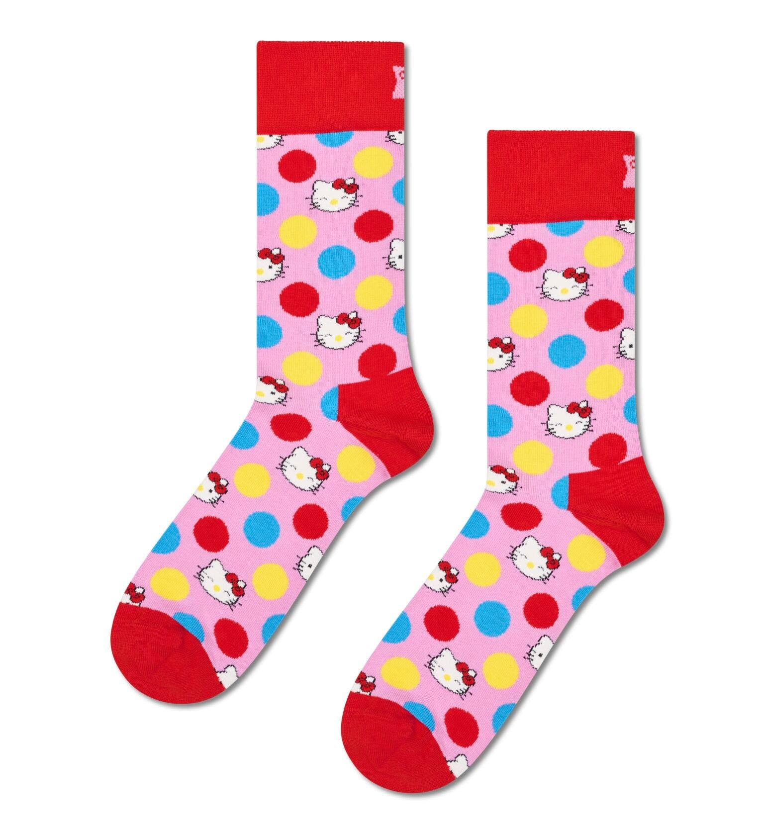 Happy Socks Hello Kitty Socken – Bunte Baumwollsocken mit Hello Kitty-Motiven, 36-40 & 41-46