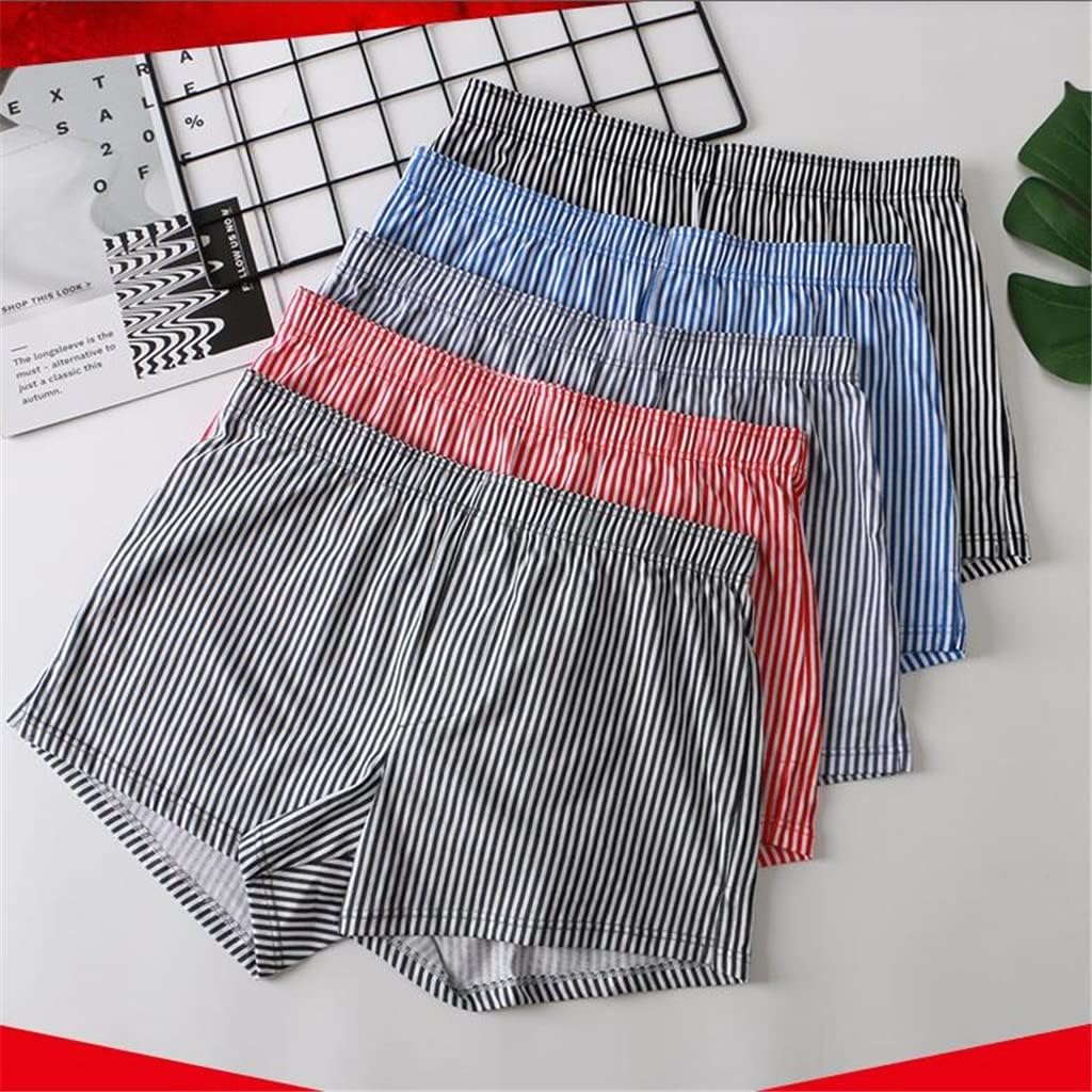 4 Pack Loose Underpants Men's Arrow Pants Cotton Thin Sports Trend Striped