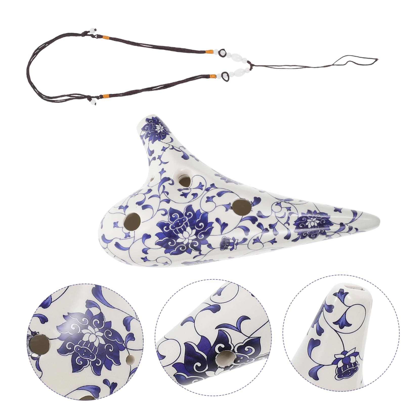 SUPVOX Flauta De Porcelana Pintada Mano Ocarina Para Principiantes Instrumento De Viento Para Tocar Casa Ocarina De Modelado De Bayas