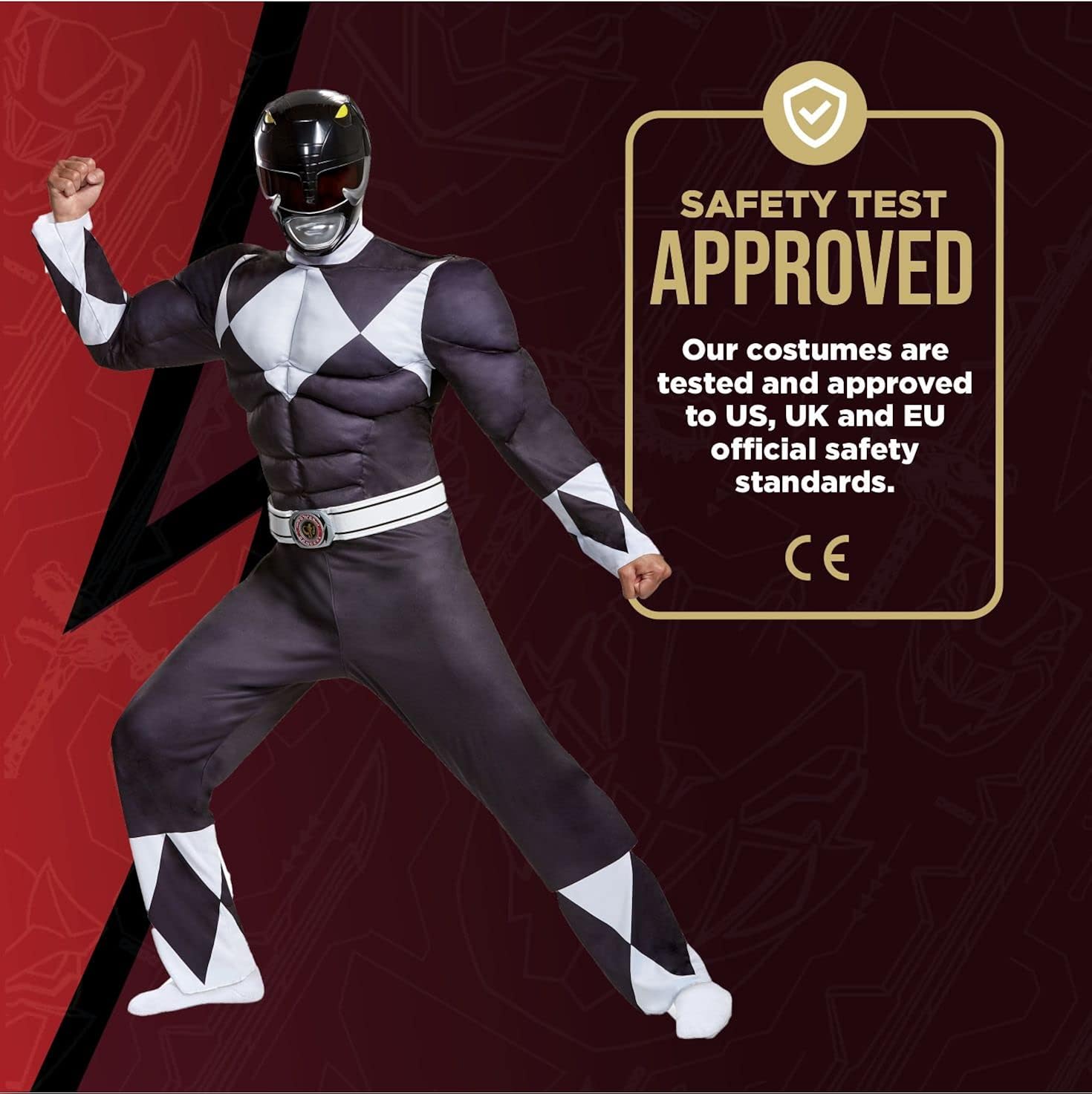 Miniatura 6 de Disguise Disfraz clásico de Ranger negro para hombre Multicolor -