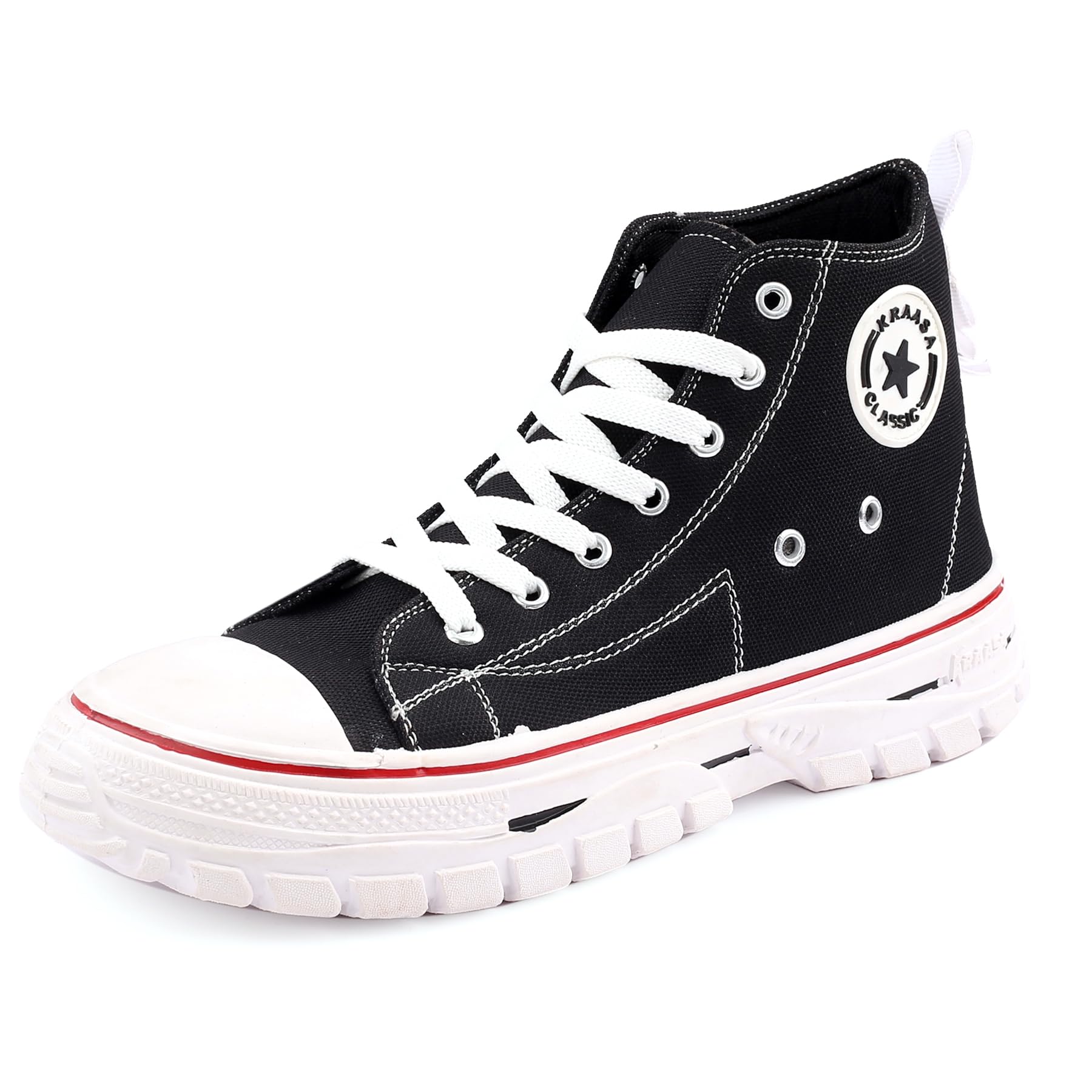 Kraasa Groovy Mid-Top Casual Chunky Streetwear Fashion Sneakers for Men | Casual Shoes for Men | Soft Cushioned Insole