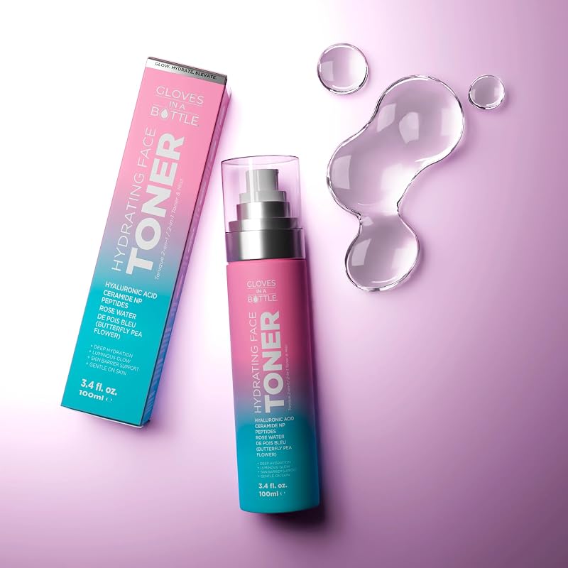 Gloves In A Bottle Tônico facial e spray mist hidratante sem álcool, 100 mL