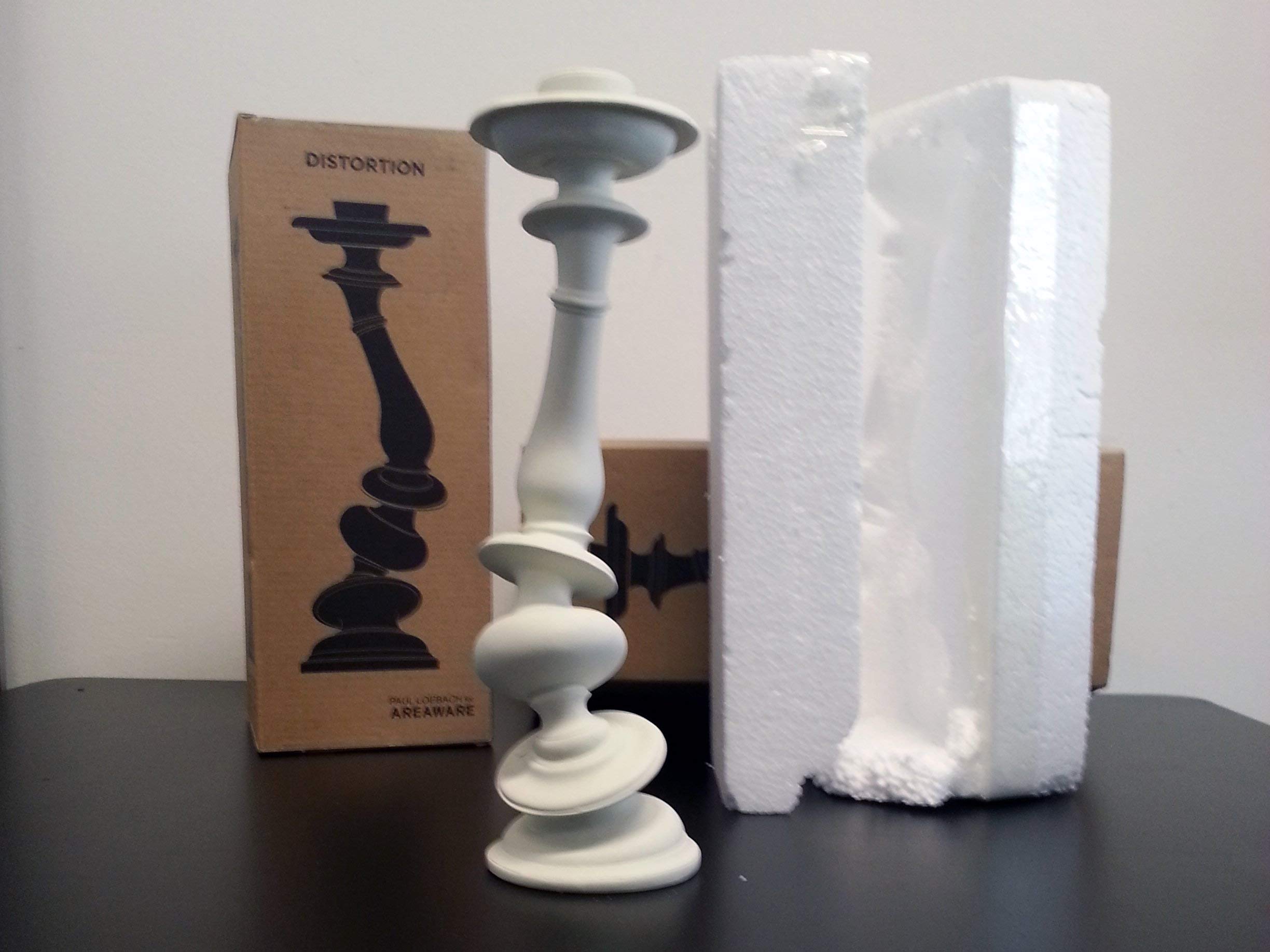Areaware Distortion Candle Kerzenständer Kunststoff weiß