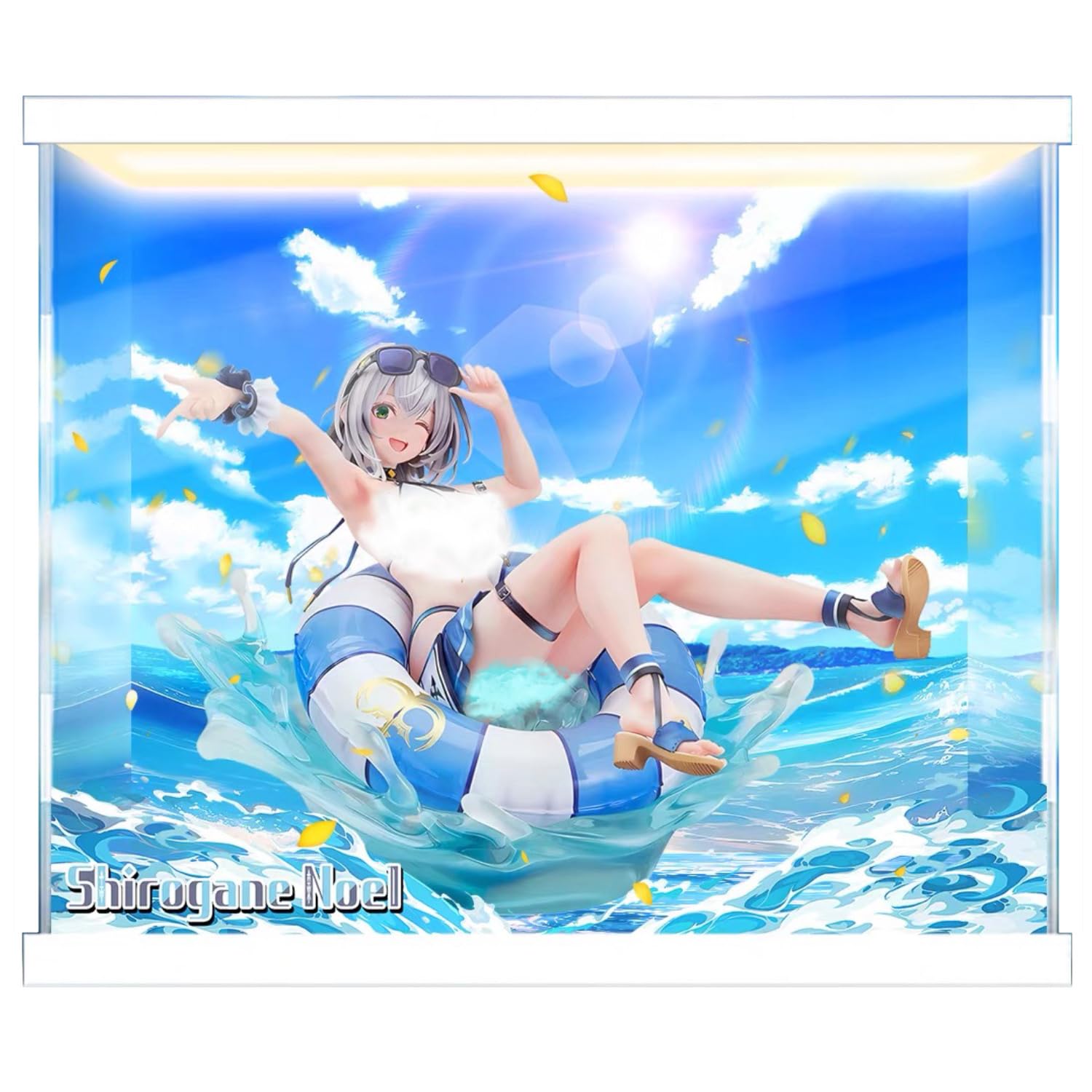 白銀ノエル　フィギアセット　照明付きケース付き　箱有り　おまけ付き Amazon.co.jp: 白銀ノエル 水着Ver. 1/7 グッドスマイルカンパニー