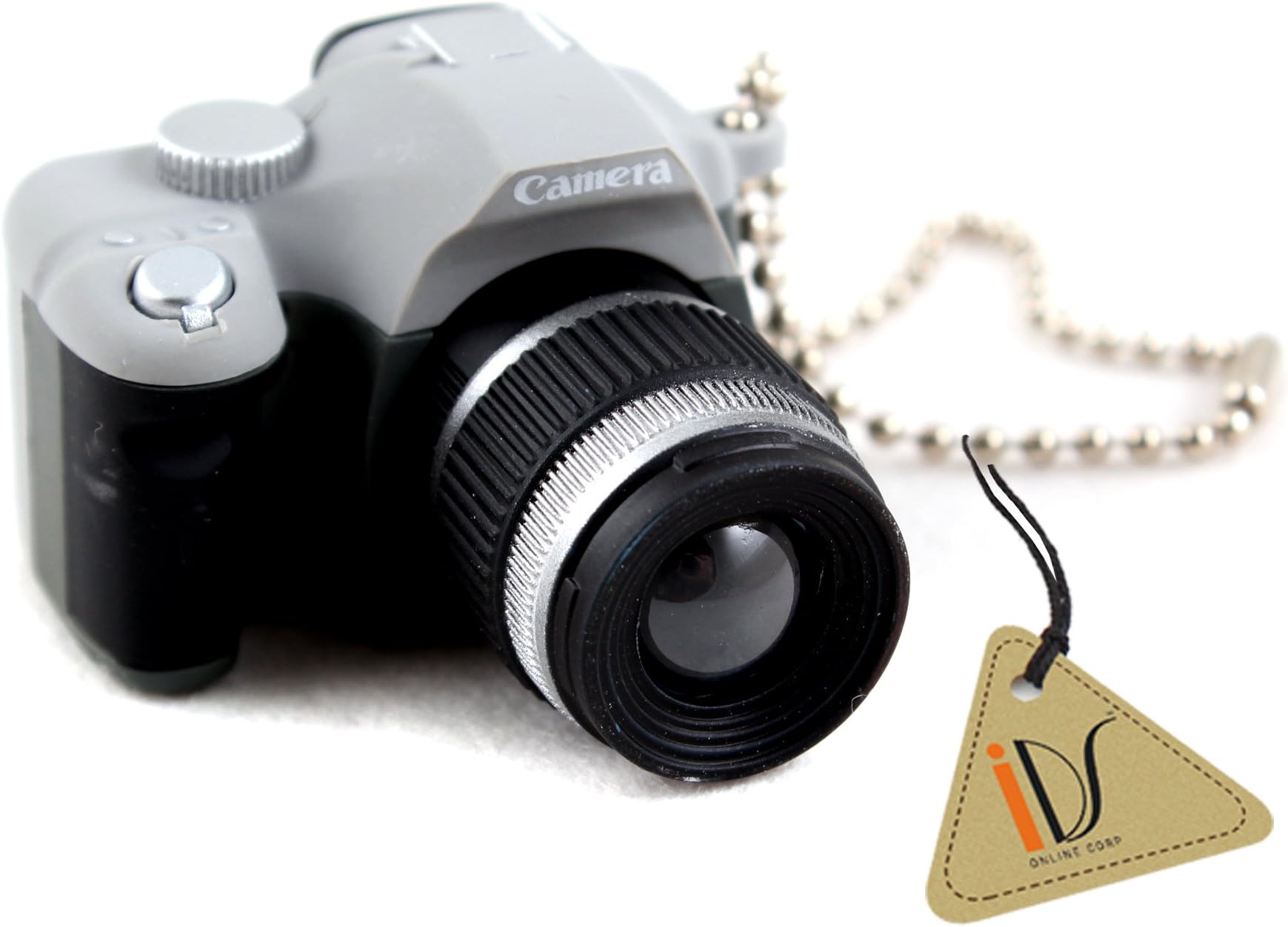 IDS Mini SLR Camera Toy Keychain Keyring Flash Torch Charm Ornament Decoration