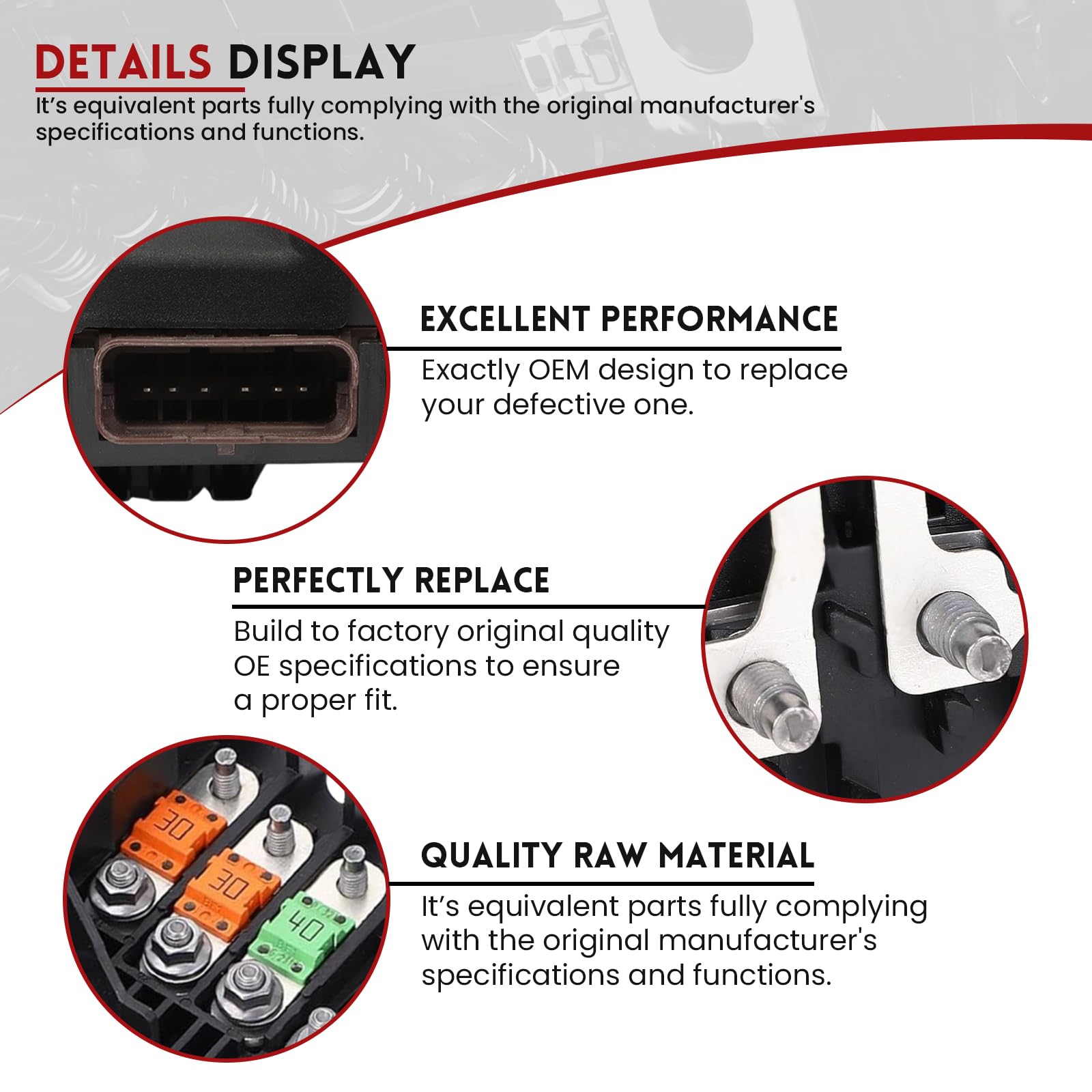 Modulo di Tensione Scatola Fusibili ZEALfix 9675350380 Compatibile con Citroën C4 Grand Picasso, C4 Spacetourer, Peugeot 308, 308SW, 3008 II, 508 II