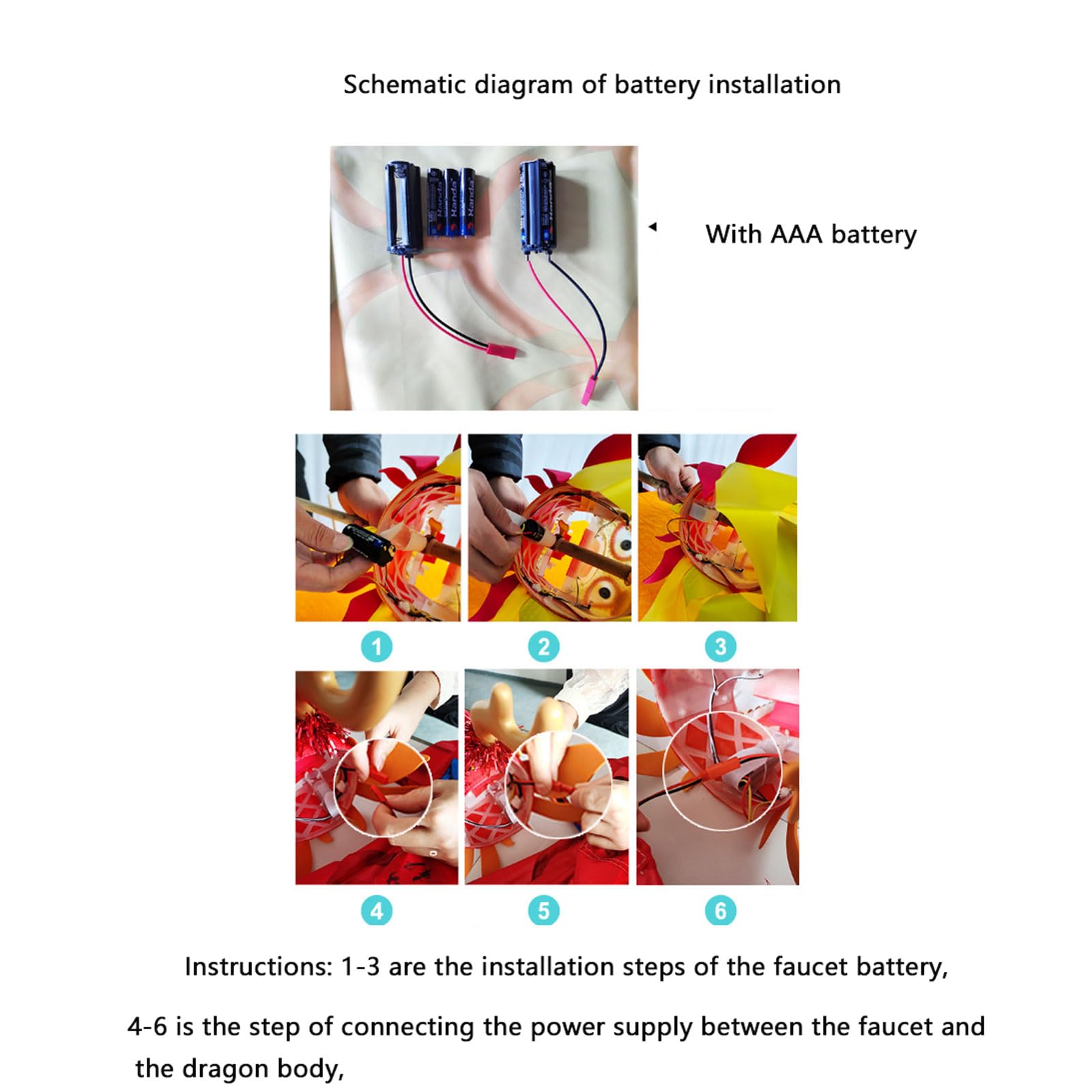 ULPYO Löwentanz Drache 5,5 M - Traditioneller Seiden-Drachentanz Für 6 Spieler