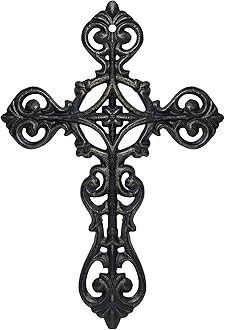 DreamsEden Metal Cross Wall Decor, Small Hanging Art Home Room Decoration, 8.5’’H