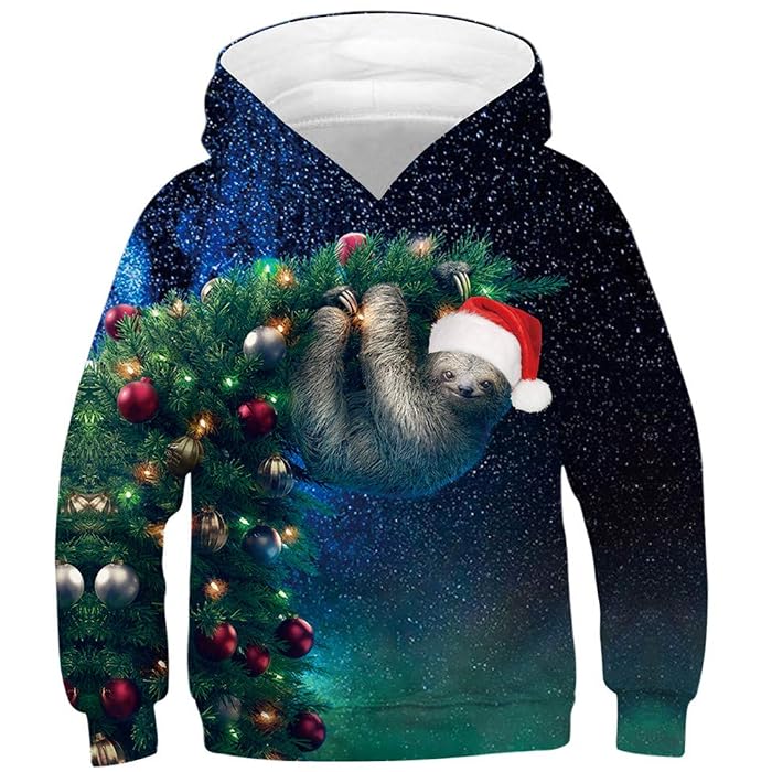 Cat Sweater Xmas Hooded Sweatshirt 