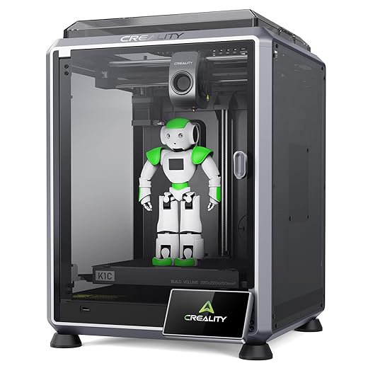 Creality K1C 3D Printer, 600mm/s Fast Speed Auto Leveling 3D Printers with AI Camera for 300°C Printing, Switchable Silent Mode Reliable Carbon Fiber 3D Printing 220 * 220 * 250mm
