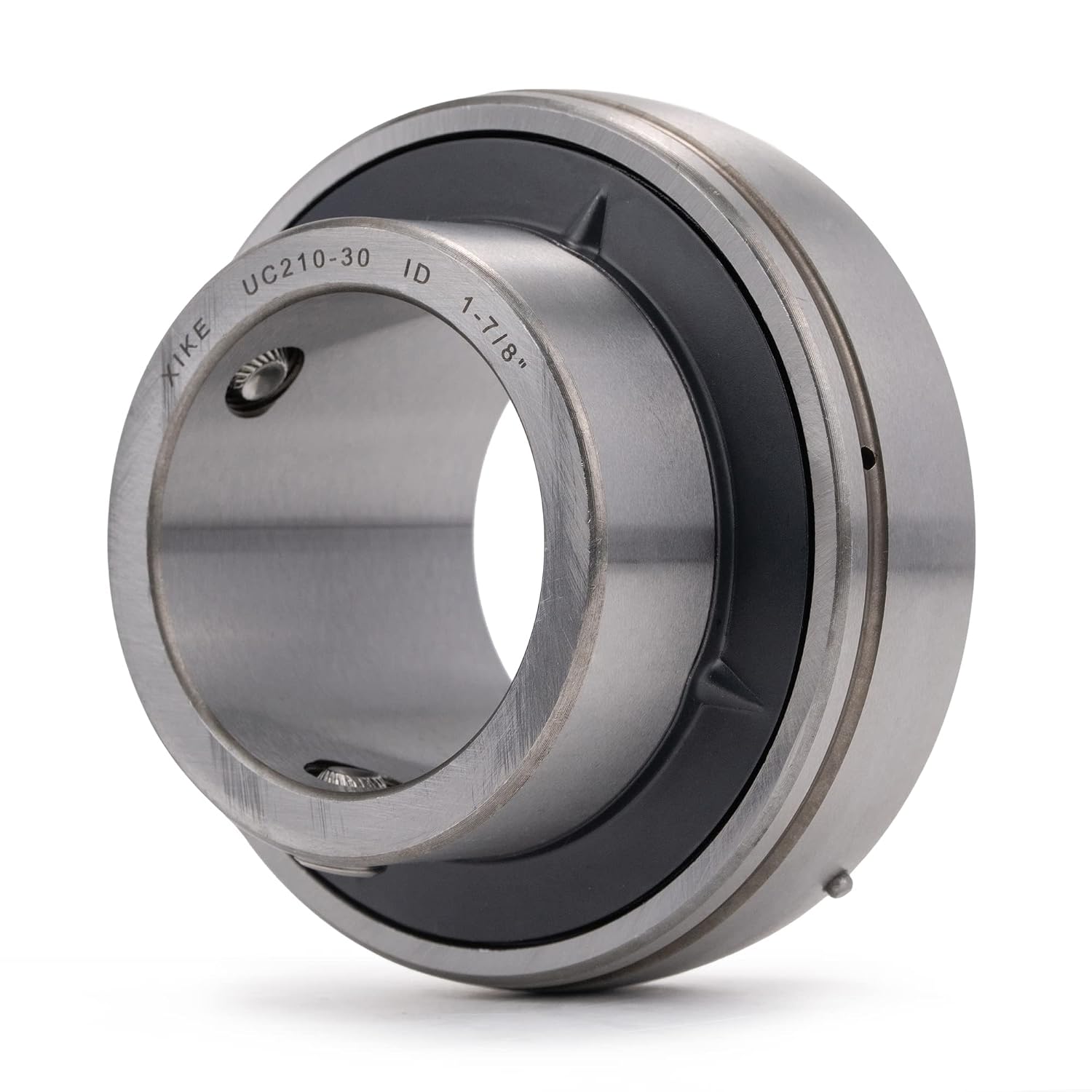 XIKE 2 Pcs Chrome Steel UC210-30 Bore 1-7/8" Insert Ball Bearings, with Sealed and Set Screw, Fits P210/F210/FL210/T210/PA210/FA210/FB210 and More Bearing Housings.