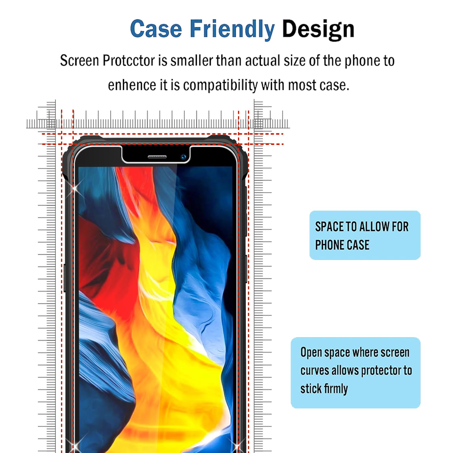 Telephone Oukitel Vuciya Lot De 3 Verre Trempé Compatible Avec Oukitel WP32 / WP32 Pro Protection Écran Vitre Film Résistant Aux Rayures HD Ultra 9H Dureté Transparent Protection D'ecran