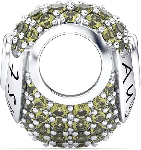 Miniatura 6 de Dijes de piedra natal de amor con corazón calado para mujer, pulseras y collares de plata de ley 925 con circonita cúbica 5A, regalos de joyería