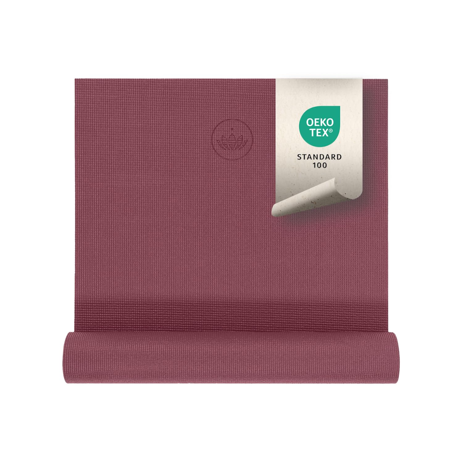 Lotuscrafts Mudra Studio XL Yoga Mat [5 mm Thick] - Skin-friendly and Tested for Harmful Substances for Beginners and Advanced - Professional Mat for Yoga, Pilates, Sports and Training (Withered Rose