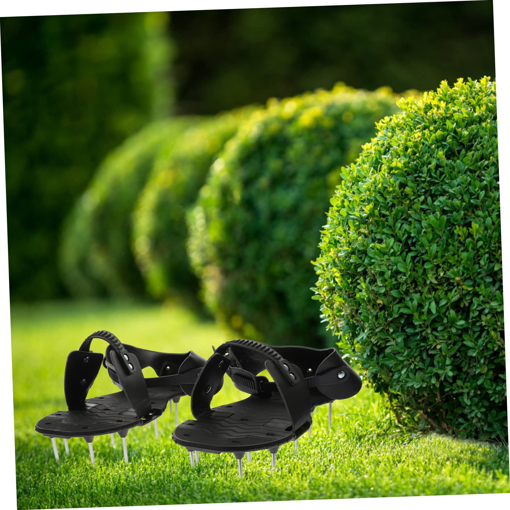 Hemobllo Zapatos Aireadores de Césped de PU Correa Ajustable para Jardinería, Herramienta Resistente y Fácil de Montar para Airear el Suelo del Jardín
