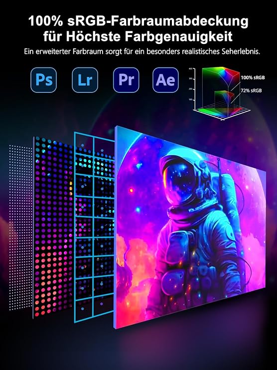 UPERFECT 18.5 Inch 120Hz Portable Gaming Monitor IPS Full HD 1920 x 1080 Eye Care Matte Screen with USB C Mini HDMI for PC Laptop Mobile Phone PS4/5 Xbo VESA Compatible Metal Housing