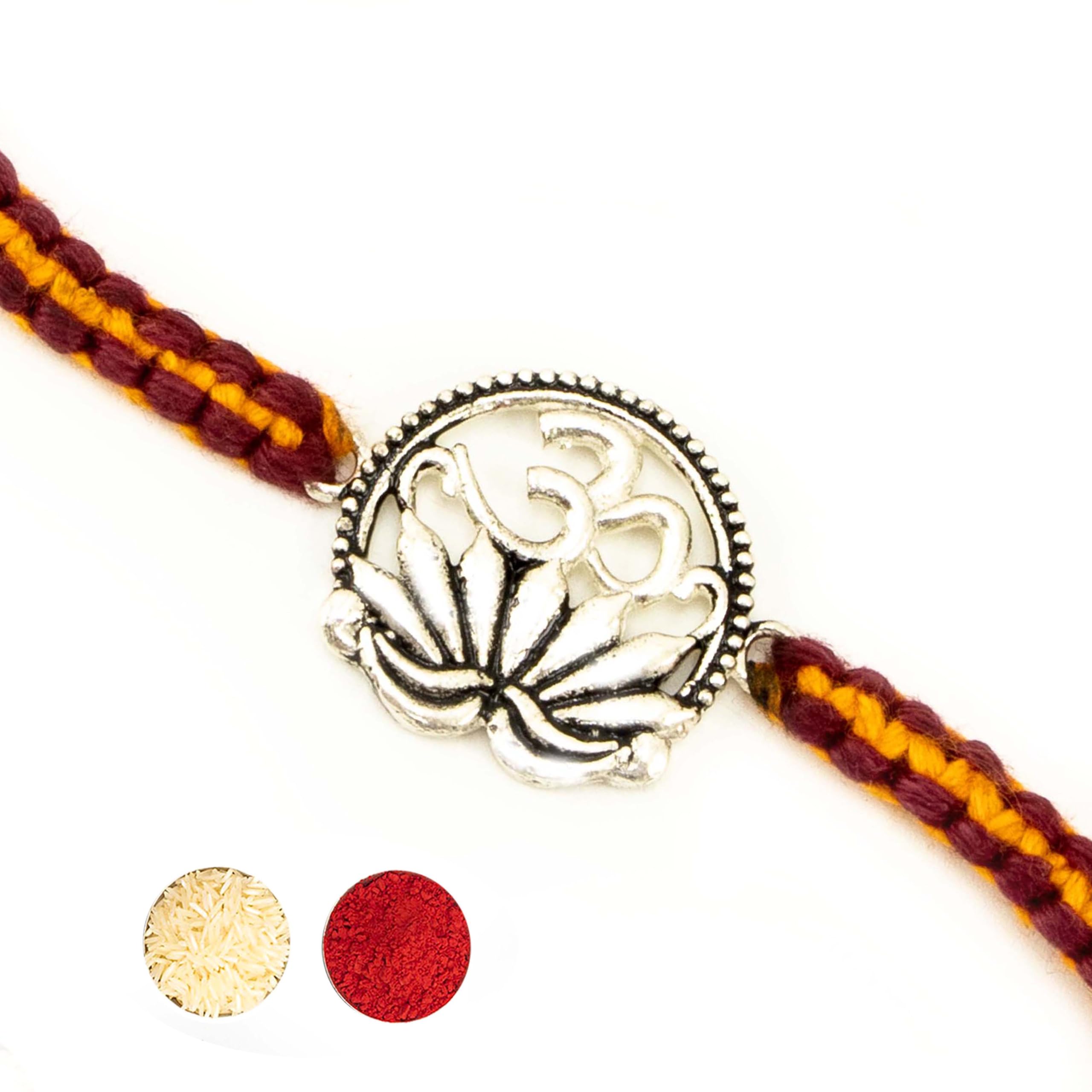 Njels 925 Pure Silver Rakhi for Brother Original Silver Traditional Oxidised OM Rakhi for Brother Pure Cotton fancy rakhi for brother (925 Hallmark Stamped) (B0D8TM6DR1) Amazon Price History, Amazon Price Tracker