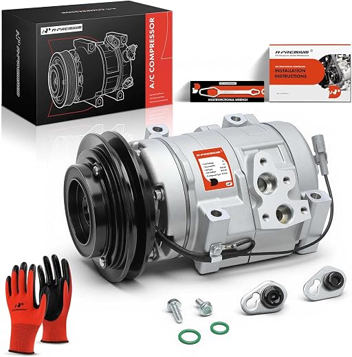 A-Premium Air Conditioner AC Compressor with Clutch Compatible with Toyota | for Prado Land Cruiser, 10S17C Compressor Type
